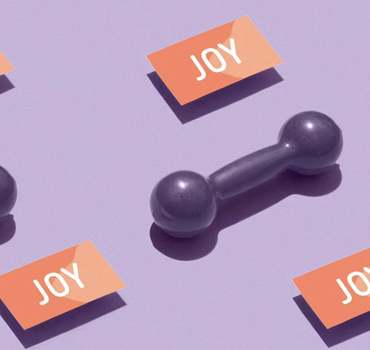 Identidade visual Joy com halter e cartões